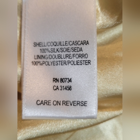 BCBG maxazria yellow silk mini dress in size xs. - Picture 5 of 5